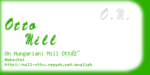 otto mill business card